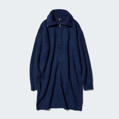 Акція на Сукня в'язана коротка зимова жіноча Uniqlo 983864071 XL Синя від Rozetka