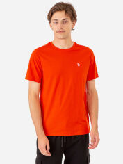 Акція на Футболка бавовняна довга чоловіча U.S. Polo Assn 358763658 2XL Помаранчева від Rozetka