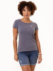 Акція на Футболка бавовняна жіноча U.S. Polo Assn 215569-2F00A(Classic Navy) XS Синя від Rozetka