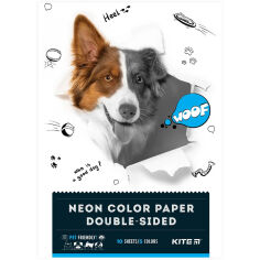 Акція на Бумага цветная неоновая 10 листов A4 Dogs Kite K22-252 від Podushka