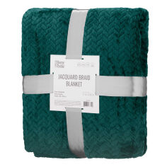 Акція на Плед Jacquard Braid Ardesto изумрудный 200х220 см від Podushka