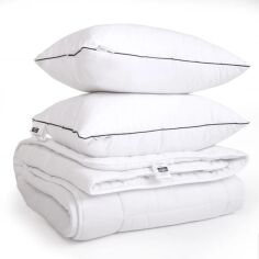 Акція на Набір MirSon №9560 Bianco Ковдра всесезонна Євро 200х220 Wool + Дві подушки 50х70 від Rozetka