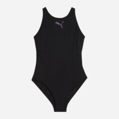 Акція на Суцільний купальник жіночий Puma Swim Women Raceback Swimsuit 94706801 S Black від Rozetka