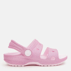 Акція на Дитячі сандалії для дівчинки Crocs Classic Crocs Glitter Sandal T PkM 207983-6ZW 24-25 (C8) Pink Milk від Rozetka