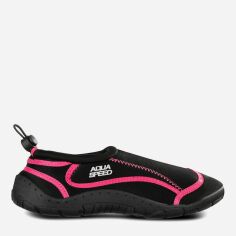 Акція на Жіночі аквашузи Aqua Speed Aqua Shoe Model 704-19 37 22.7 см Чорний/Малиновий від Rozetka