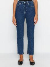 Акція на Джинси Slim Fit жіночі Trendyol TWOAW24JE00097 38 Dark Blue від Rozetka
