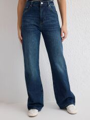 Акція на Джинси Труби жіночі Trendyol TWOSS25JE00108 32 Dark Blue від Rozetka