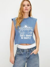 Акція на Топ жіночий Trendyol TWOSS23TS00122 XS Indigo від Rozetka