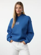 Акція на Худі тепле на флісі оверсайз жіноче Trendyol TWOAW25SW00070 XS Sax від Rozetka