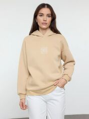 Акція на Худі тепле на флісі оверсайз жіноче Trendyol TWOAW25SW00070 XS Beige від Rozetka
