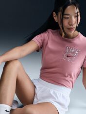 Акція на Футболка бавовняна жіноча Nike Sportswear Club IB2447-619 XS Elemental Pink від Rozetka