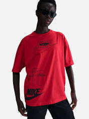 Акція на Футболка бавовняна оверсайз довга жіноча Nike Sportswear Dance HJ2993-657 M Червона від Rozetka