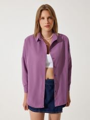 Акція на Сорочка бавовняна жіноча Happiness DD00842 38 Dark Lilac від Rozetka