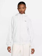 Акція на Толстовка на блискавці з капюшоном жіноча Nike Sportswear Essential Uv FV6298-100 M White/Black від Rozetka