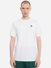 Акція на Футболка бавовняна довга чоловіча FILA 133197-W1 50 Біла від Rozetka
