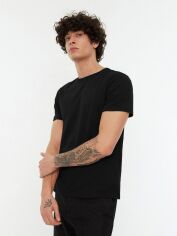 Акція на Футболка бавовняна довга чоловіча Trendyol TMNSS19BO0001 M Black від Rozetka