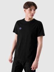Акція на Футболка бавовняна довга чоловіча 4F 4FRSS24TTSHM2076-20S XL Чорна від Rozetka