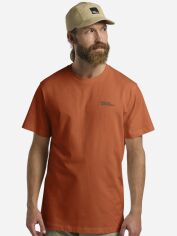 Акція на Футболка бавовняна довга чоловіча Jack Wolfskin Essential T M 1808382-3330 S Коричнева від Rozetka