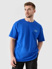 Акція на Футболка чоловіча 4F 4FRSS24TTSHM2535-36S XL Синя від Rozetka