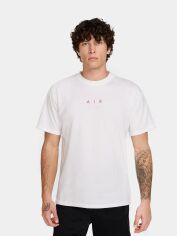 Акція на Футболка бавовняна довга чоловіча Nike Sportswear Max90 Air HJ0580-100 L White з принтом від Rozetka