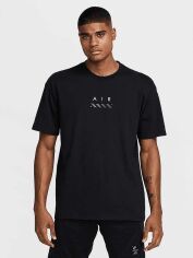 Акція на Футболка бавовняна довга чоловіча Nike Sportswear Max90 Air HJ0580-010 XL Black з принтом від Rozetka