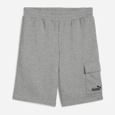 Акція на Шорти бавовняні короткі чоловічі Puma Ess No. 1 Logo Cargo Shorts 10" Tr 68266203 M Medium Gray Heather від Rozetka