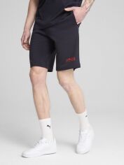 Акція на Шорти бавовняні короткі чоловічі Puma Ess Logo Lab Short Tr 68728116 S New Navy від Rozetka