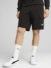 Акція на Шорти бавовняні короткі чоловічі Puma Ess No. 1 Logo Cargo Shorts 10" Tr 68266201 2XL Black від Rozetka