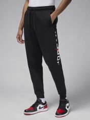 Акція на Спортивні штани чоловічі Nike Jordan Essentials Air Fleece HQ4645-010 S Black/White від Rozetka
