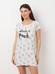 Акція на Нічна сорочка жіноча бавовняна Winnie Pooh DIS BP 53 04 9738 L Сіра від Rozetka