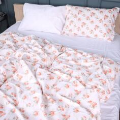 Акція на Комплект постільної білизни MirSon Євро 200х220 см 22-1399 Flower Fantasy Сатин від Rozetka