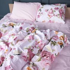 Акція на Комплект постільної білизни MirSon King Size 220х240 см 17-0726 Peony Whisper Бязь від Rozetka
