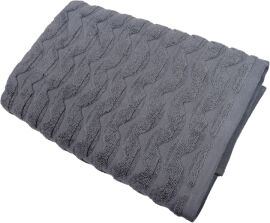 Акція на Рушник махровий GM Textile для обличчя 50х90 см Зигзаг сірий від Rozetka