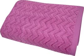 Акція на Рушник махровий жакардовий велюр GM Textile для рук 40х70 см Зигзаг світло-фіолетовий від Rozetka