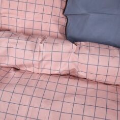 Акція на Підковдра MirSon King Size 220x240 см 17-0731 Pink & Gray Plaid Ranforce Elite від Rozetka