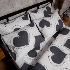 Акція на Набір наволочок Moon&Star Бязь Gold Люкс Grey Love 50х50 2 шт (MS-840001382) від Rozetka