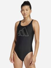 Акція на Суцільний купальник жіночий Adidas Big Bars Suit JE1920 42 Black/White від Rozetka