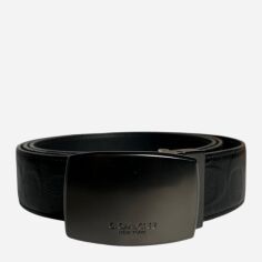 Акція на Ремінь з натуральної шкіри Coach Wide Harness Cut To Size Reversible Belt In Signature Leather In Black blt-4 120 см Чорний від Rozetka