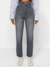 Акція на Джинси Mom's жіночі Trendyol TWOAW24JE00076 44 Gray від Rozetka