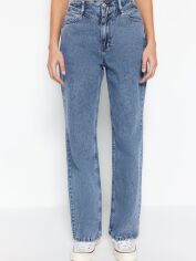 Акція на Джинси Regular Fit жіночі Trendyol TWOSS21JE0385 32 Blue від Rozetka
