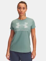 Акція на Футболка жіноча Under Armour Ua Rival Logo Ss 1356305-348 XL Зелена від Rozetka