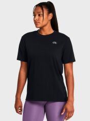 Акція на Футболка жіноча Under Armour Ua Hw Embroid Patch Bfos Ss 1383045-001 L Чорна від Rozetka