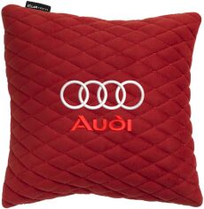 Акція на Подушка EVAtech 30 х 30 см Audi Червона з червоною ниткою від Rozetka