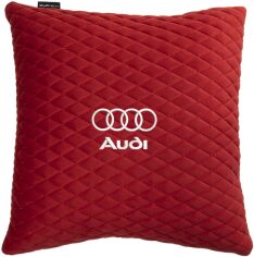 Акція на Подушка EVAtech 40 х 40 см Audi Червона з червоною ниткою від Rozetka