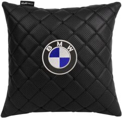 Акція на Подушка EVAtech ECO 30 х 30 см BMW Чорна з чорною ниткою від Rozetka