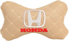 Акція на Подушка на підголовник EVAtech ECO 27 х 16 см Honda Бежева з бежевою ниткою від Rozetka