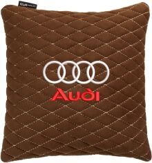 Акція на Подушка EVAtech 30 х 30 см Audi Коричнева з коричневою ниткою від Rozetka