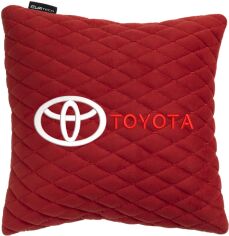 Акція на Подушка EVAtech 30 х 30 см Toyota Червона з червоною ниткою від Rozetka