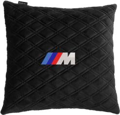 Акція на Подушка EVAtech 40 х 40 см BMW M Чорна з чорною ниткою від Rozetka