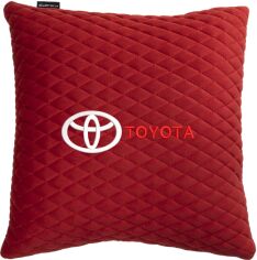 Акція на Подушка EVAtech 40 х 40 см Toyota Червона з червоною ниткою від Rozetka